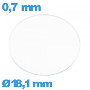 Verre plat montre verre minéral 18,1 mm circulaire