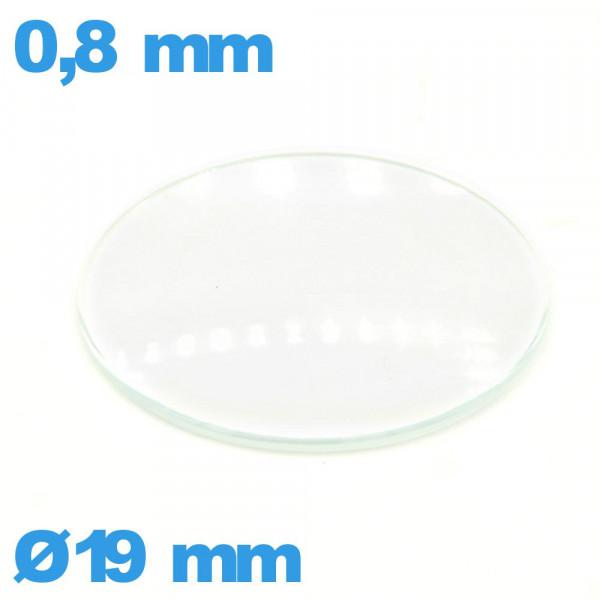 Verre De Montre Minéral Rond Mince 19.3 Mm - Marque ROBUR - Neuf Sans étiquette