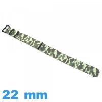 Bracelet Nato 22 mm pour montre Camo Textile Vert clair