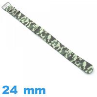 Bracelet N.A.T.O Textile Vert clair 24mm Camouflage montre