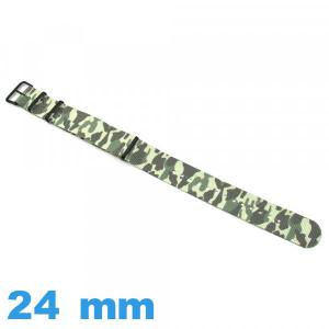 Bracelet Nato 24mm montre Camo militaire Nylon Vert clair