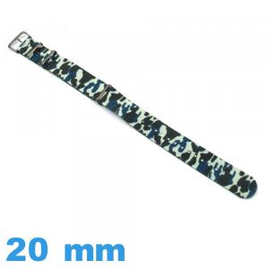 Bracelet tissu de montre 20 mm N.A.T.O Camo militaire