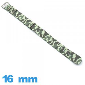Bracelet tissu Vert clair Esprit Militaire montre 16 mm Nato