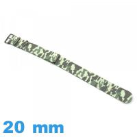 Bracelet tissu Camouflage 20mm N.A.T.O Vert clair montre