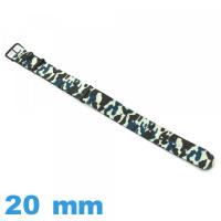 Bracelet Textile Bleu Military pour montre 20 mm Nato