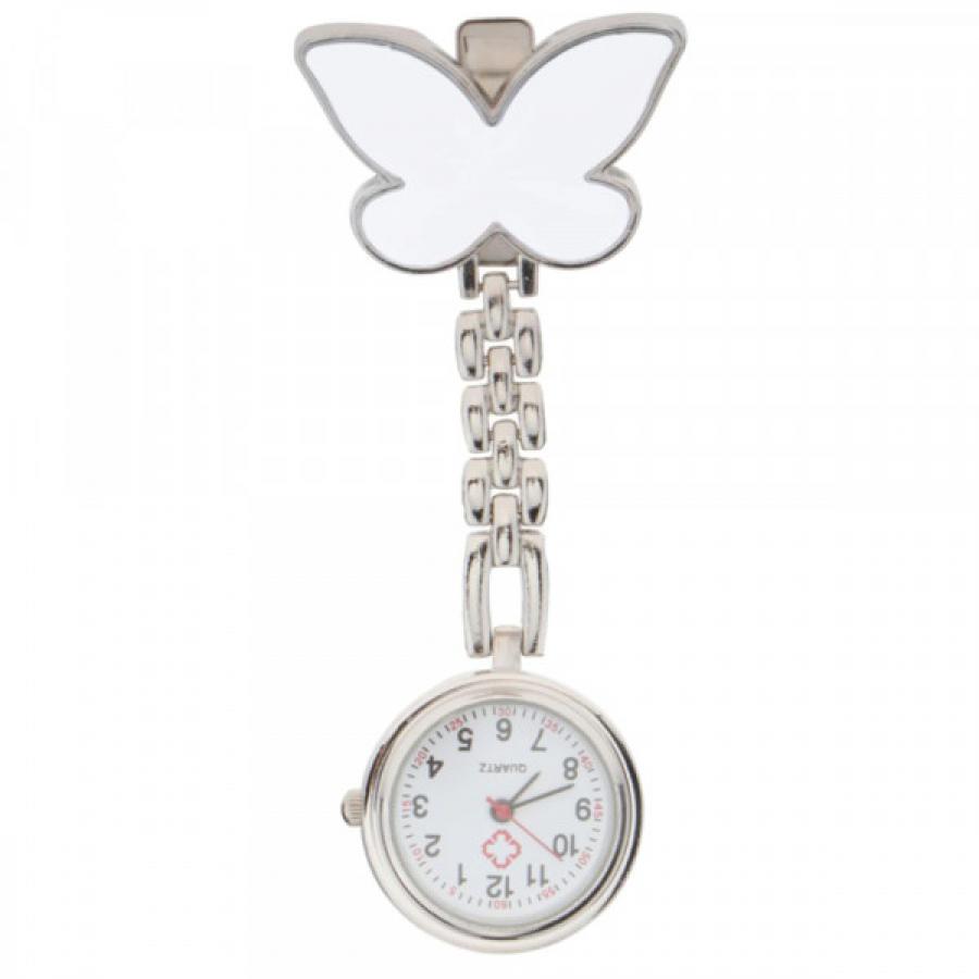 Montre Infirmière Blanche - Mouvement à Quartz, Bracelet Alliage Avec Fermoir Papillon - Épingle Incluse - 8
