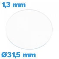 Verre pour montre verre minéral circulaire 31,5 mm plat