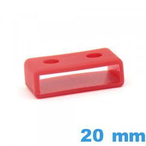 Passant pour Casio de montre Silicone 20 mm pas cher - Rouge