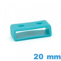 Passant  Casio Silicone Bleu turquoise 20 mm pour bracelet pas cher