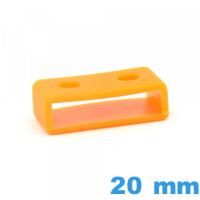 Passant  Casio Series Silicone Orange 20 mm pour bracelet 