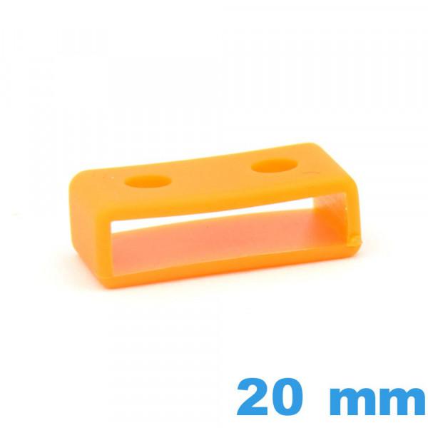 Passants Montre Silicone 20mm - Lot De 8 Blanc - Fixation Bracelet Montre Intelligente