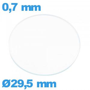 Verre plat de montre verre minéral 29,5 mm circulaire