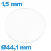 Verre 44,1 mm pour montre plat circulaire en verre minéral