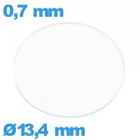 Verre plat pour montre en verre minéral 13,4 mm circulaire