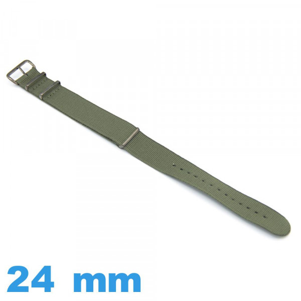 Bracelet 24mm pour montre Olive Nato tissu MyMontre
