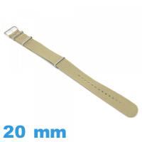 Bracelet N.A.T.O Nylon Kaki 20 mm de montre