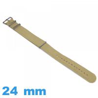 Bracelet Textile Kaki pour montre 24mm N.A.T.O