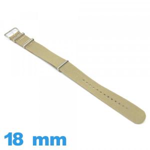 Bracelet tissu pour montre 18 mm Nato