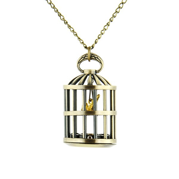 Collier Vintage Pendentif Et Chaîne Dorés De Tolède - Motif Oiseaux - Occasion Bon état