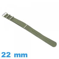 Bracelet tissu 22 mm N.A.T.O Olive montre