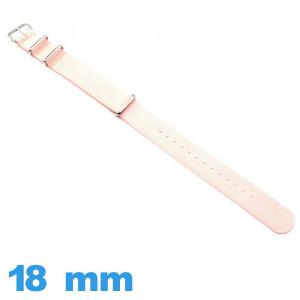 Bracelet N.A.T.O 18mm montre Nylon Rose