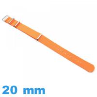 Bracelet Nato 20mm montre Nylon Orange