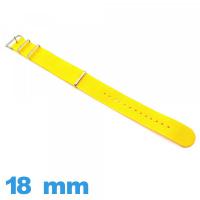 Bracelet N.A.T.O 18 mm montre Nylon Jaune