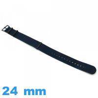 Bracelet N.A.T.O 24mm de montre tissu Bleu