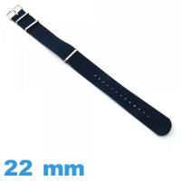 Bracelet 22 mm pour montre Bleu Nato Nylon