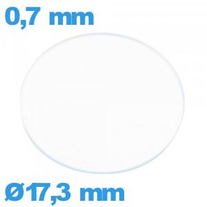 Verre plat verre minéral circulaire pour montre 17,3 mm