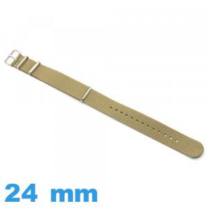 Bracelet tissu 24mm Nato Kaki montre