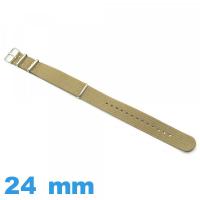 Bracelet tissu 24mm Nato Kaki montre