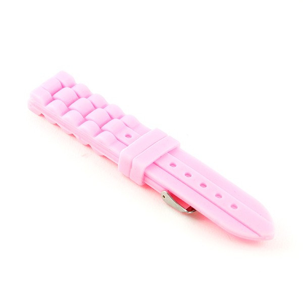 Bracelet Montre Silicone 18 Mm Couleur Saumon - 100% Waterproof, Bord Arrondi - Neuf Sans étiquette Unisexe