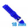 Bracelet montre pas cher boucle ardillon silicone bleu