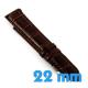 Bracelet cuir ardillon marron 22 mm