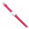 Bracelet ardillon cuir fushia