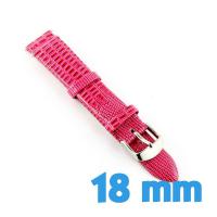 Bracelet ardillon cuir fushia