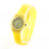 Montre pas chère pour l'été bracelet long silicone jaune