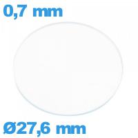 Verre plat en verre minéral circulaire 27,6 mm pour montre