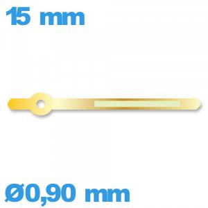 Aiguille seule mouvement  lumineuse doré diamètre : 0,90 mm  taille : 15 mm de marque Horotec (minute) Suisse