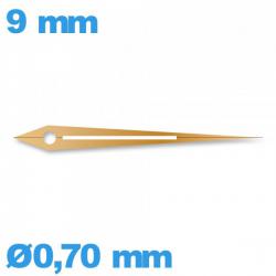 Aiguille or rose seule diam : 0,70 mm  long : 9 mm  cadran principal (minute) mouvement  luminescente
