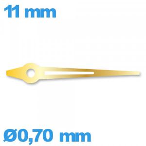 Aiguille Suisse diamètre : 0,70 mm long : 11 mm  luminescente (minute) doré de mouvement de montre à l'unité Horotec