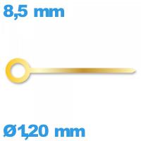 Aiguille Suisse diamètre : 1,20mm longueur : 8.5 mm cadran central doré   à l'unité de marque Horotec