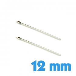 Pack de 2 fixations goupille pas cher pour bracelet métal montre de 12 mm