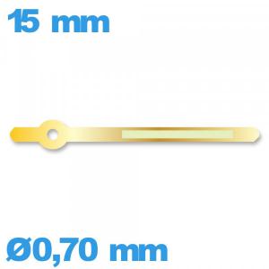 Aiguille    luminescente doré  Ø0,70 mm  taille : 15mm de marque Horotec cadran central (minute) - Suisse