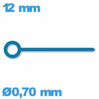 Aiguille  de mouvement  bleu diamètre : 0,70 mm longueur : 12mm cadran principal des minutes - 