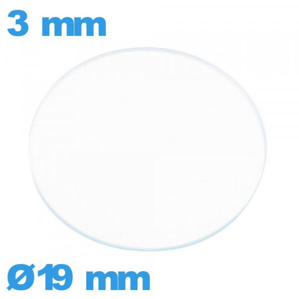 VERRE DE MONTRE PLAT DIAMÈTRE 30.8 mm LCD MINCE STYLE ROBUR