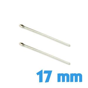 Pack de 2 goupilles pas cher 17 mm pour bracelet montre métal