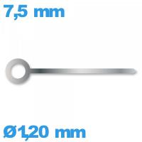 Aiguille de marque Horotec  diamètre : 1,20 mm longueur : 7.5 mm  montre - argenté