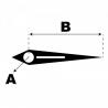 Aiguille   Ø1,20 mm longueur : 8 mm lumineuse nuit cadran principal des heures doré pour mouvement  à l'unité